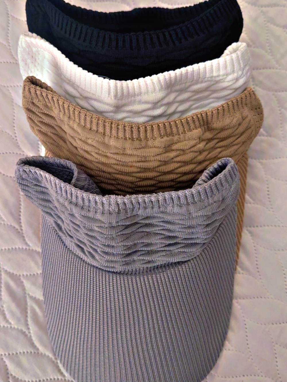 4 Pack Knit Visor Hat - Women's Casual Sun Visor - Picture 8 of 13